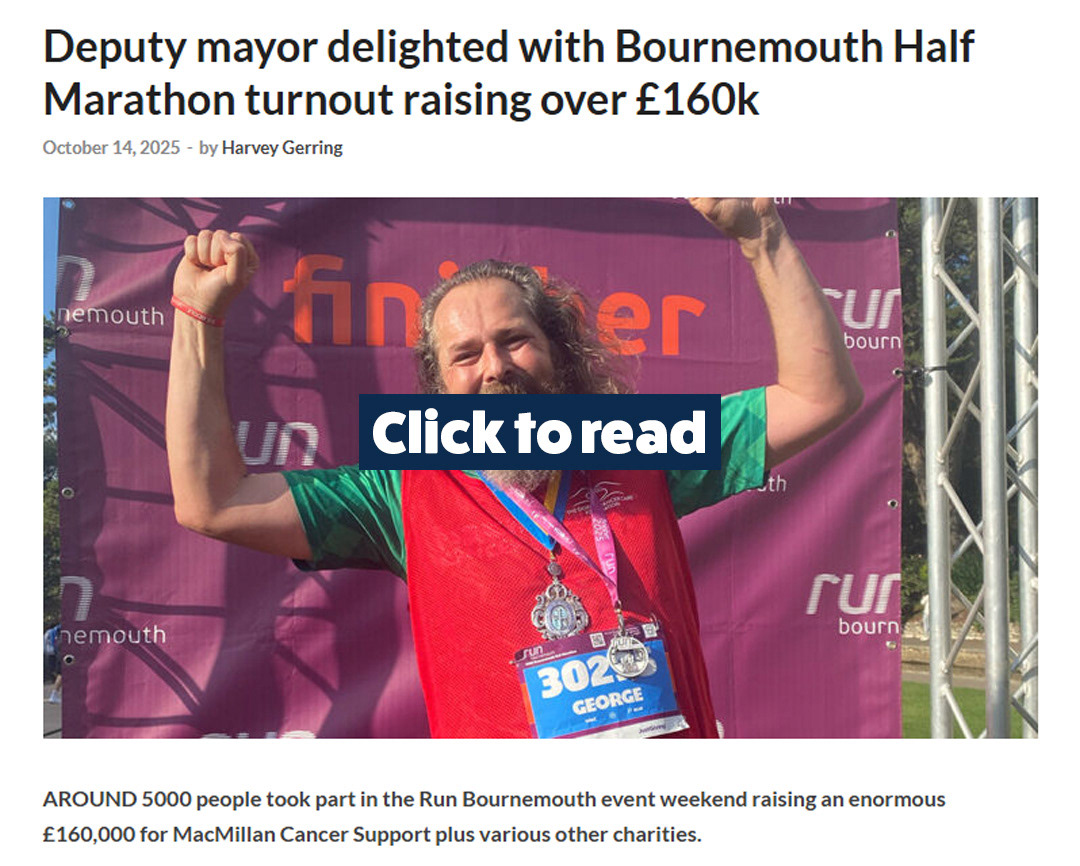 Deputy mayor delighted with Bournemouth Half Marathon turnout raising over £160k