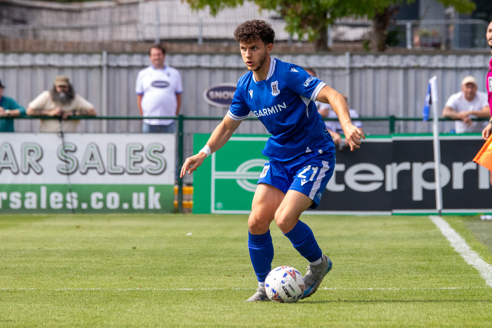 Christos Batzelis holds the ball.