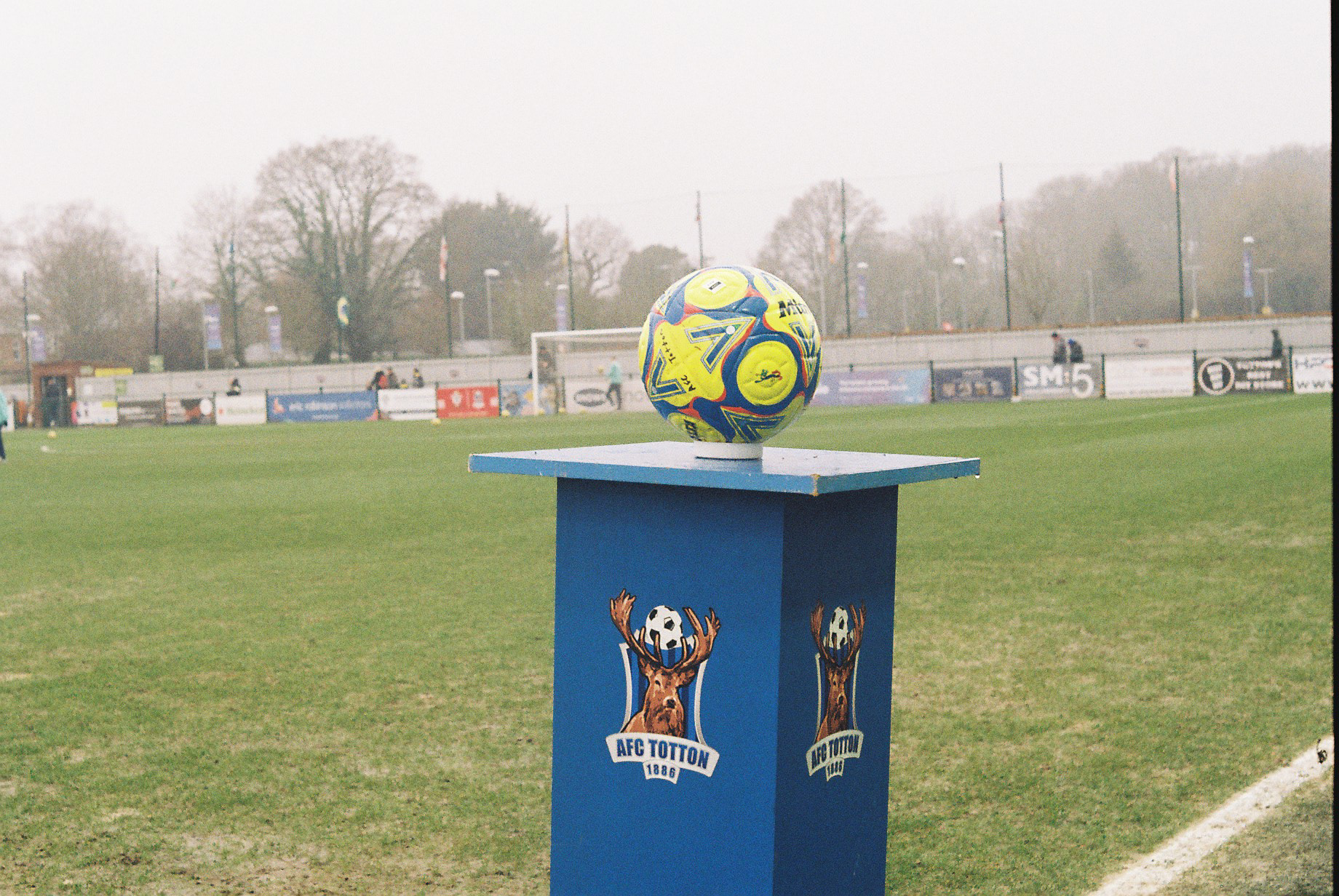The stand holding the ball pre-match.