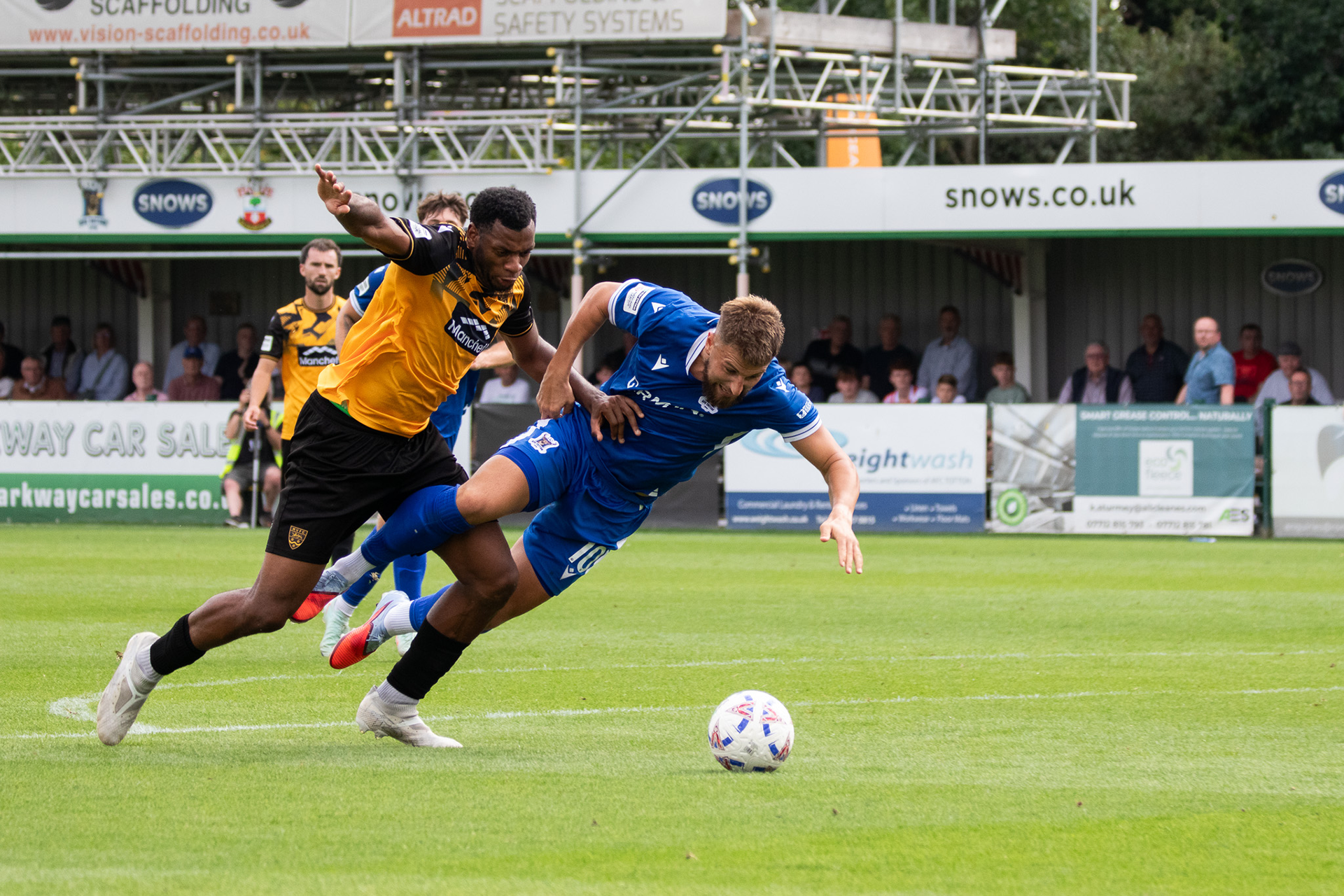 Tony Lee goes over in a challenge.