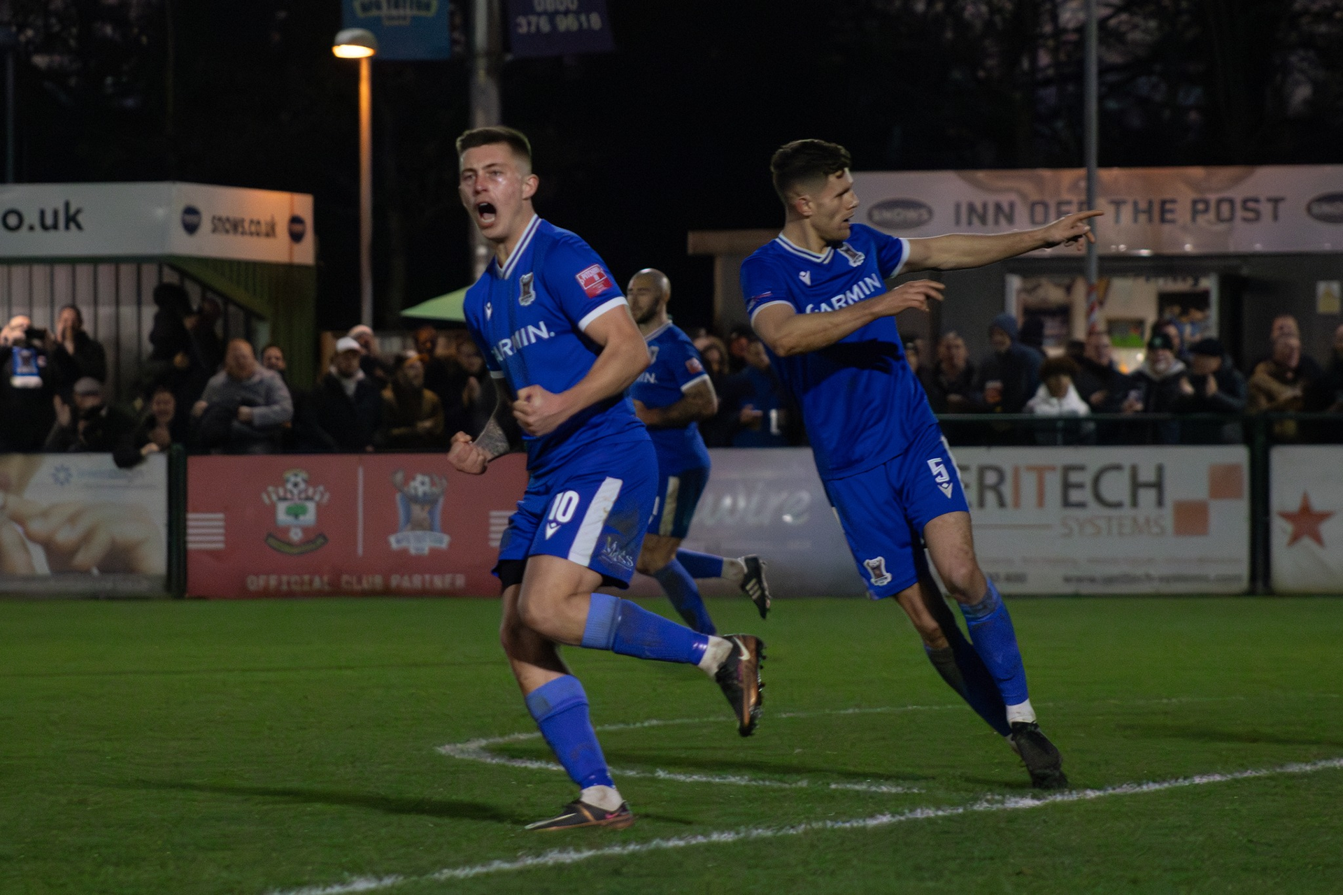 Ethan Taylor celebrates his goal.