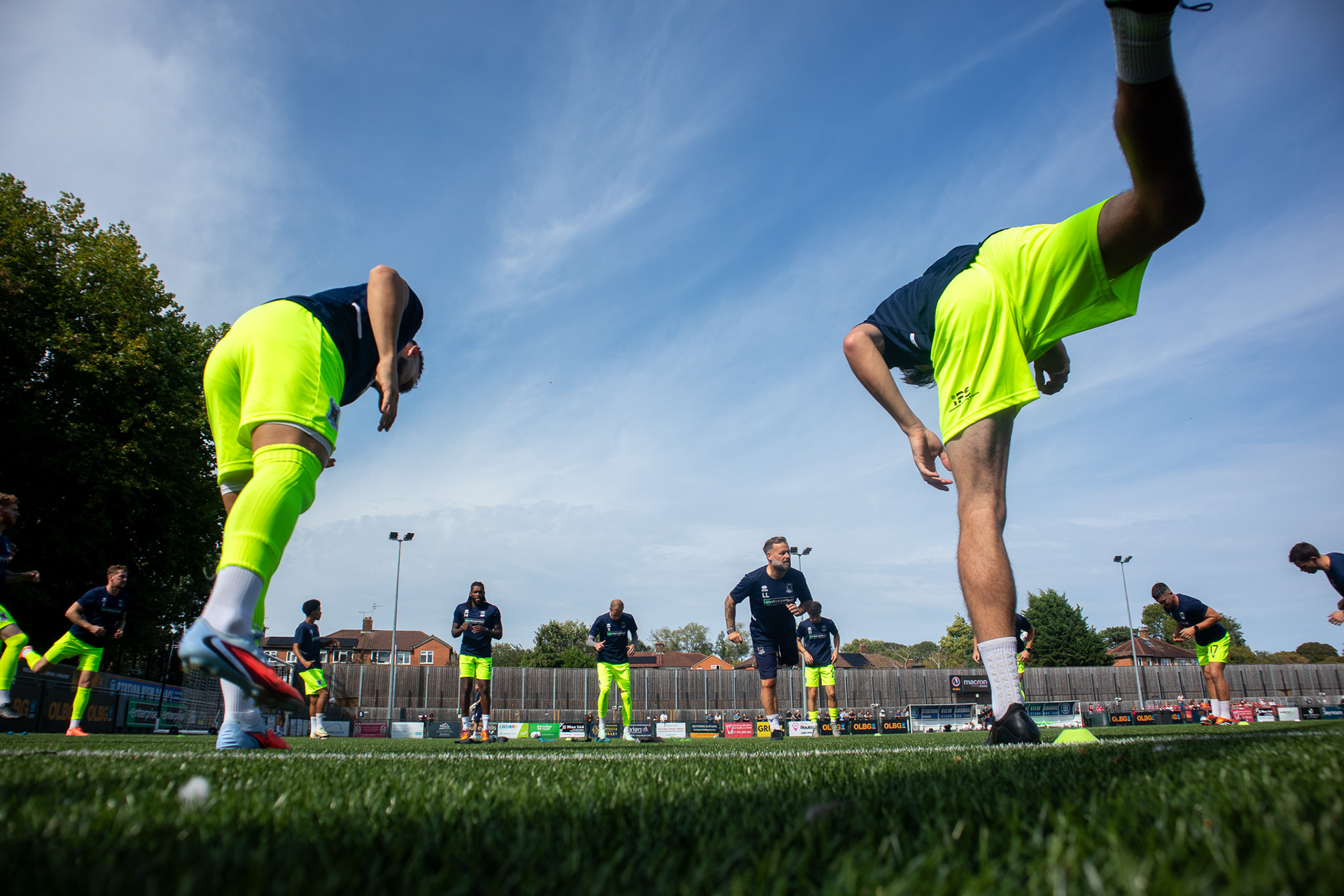 AFC Totton warm up pre-match.