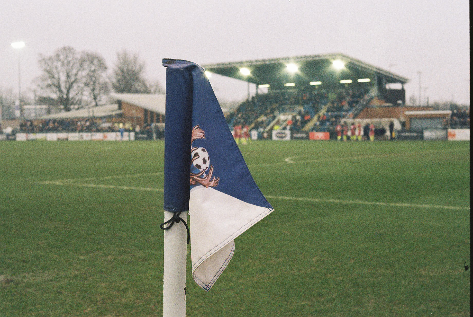 The corner flag just before the game started.
