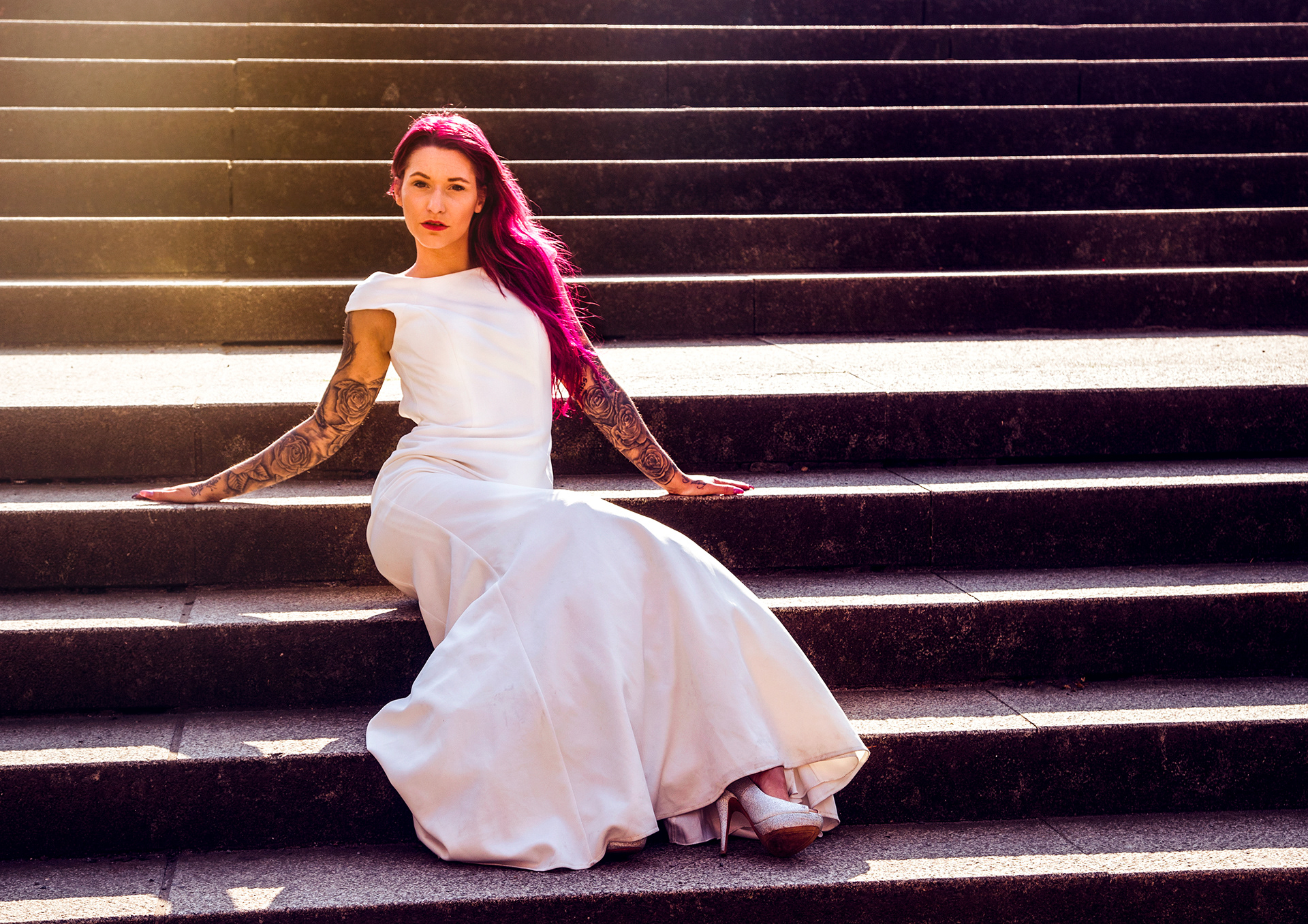 the brideRuhiges Portrait mit natürlichem Licht und klarem Ausdruck, Portraitfotografie in Bremen