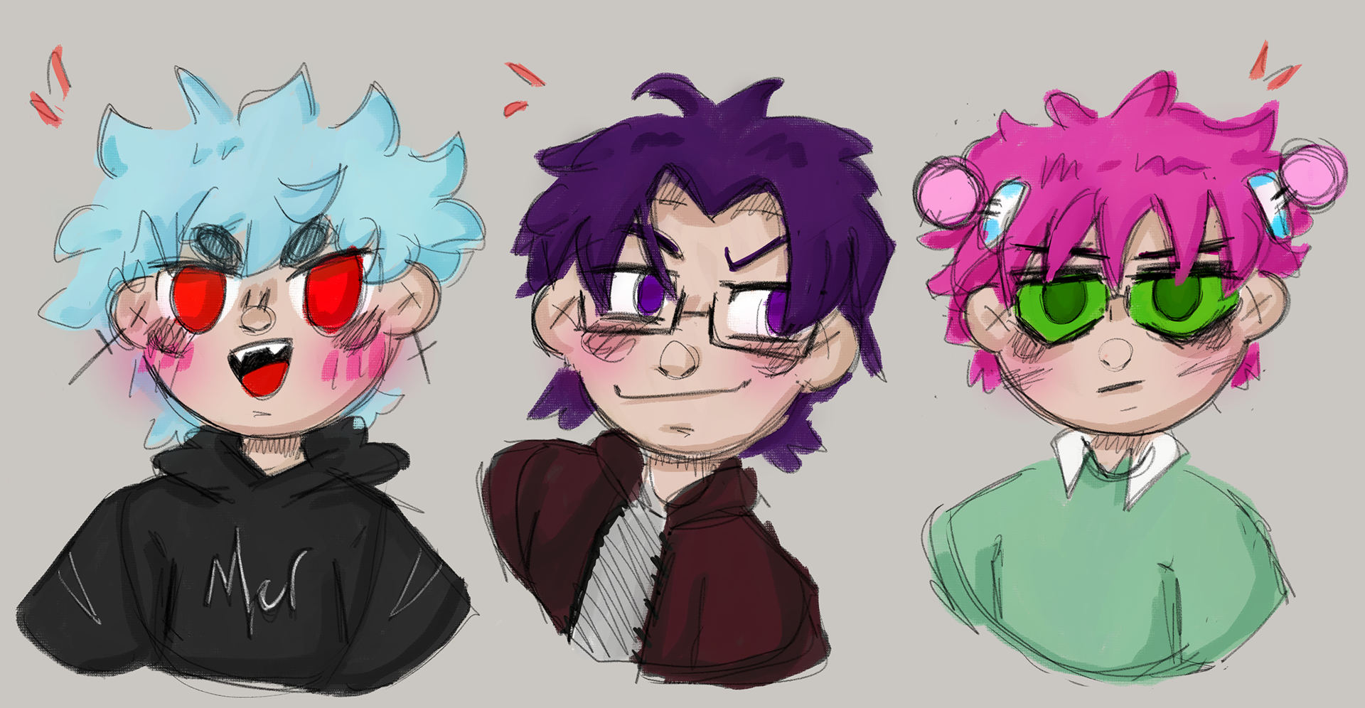 [kaidou, kuboyasu, saiki] in simple / animation art-style 05-2022