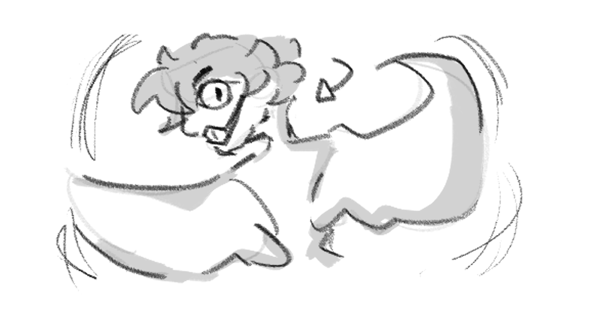 simple storyboard frame used in animatic