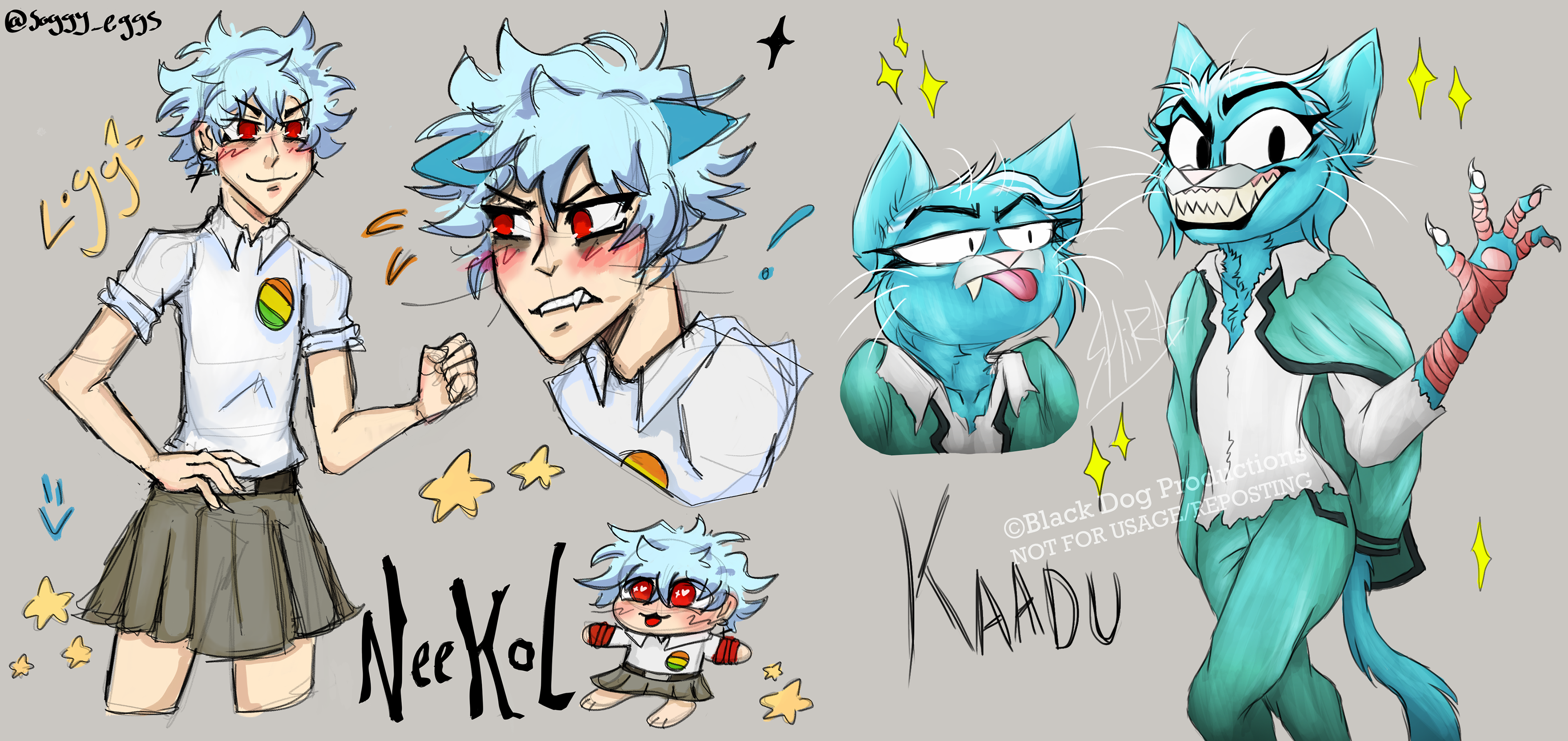 kaidou shun & nicole watterson outfit swap with @shira_artimation on instagram 11-2022