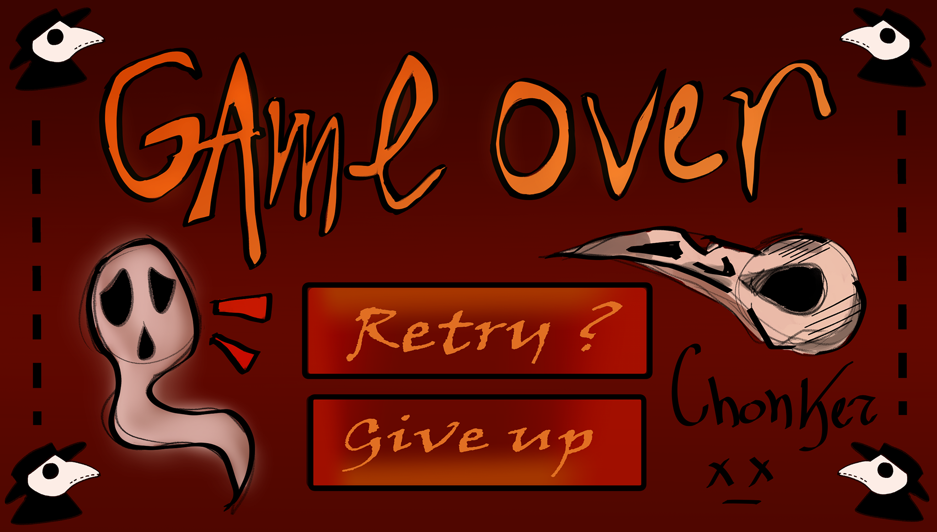 UI design game over screen