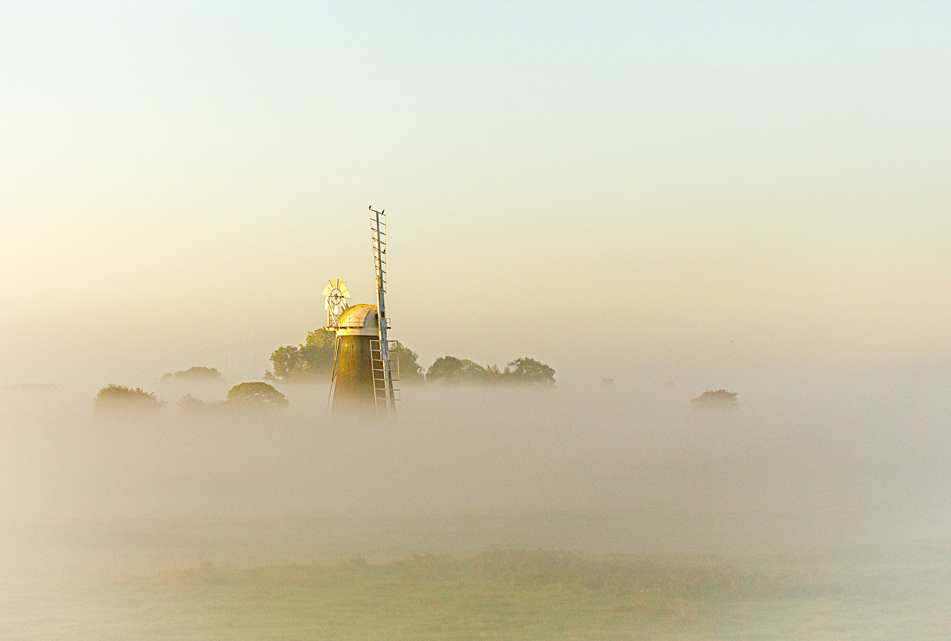 Misty Sky over Mutton's Mill on Halvergate Marsh (September 2017)