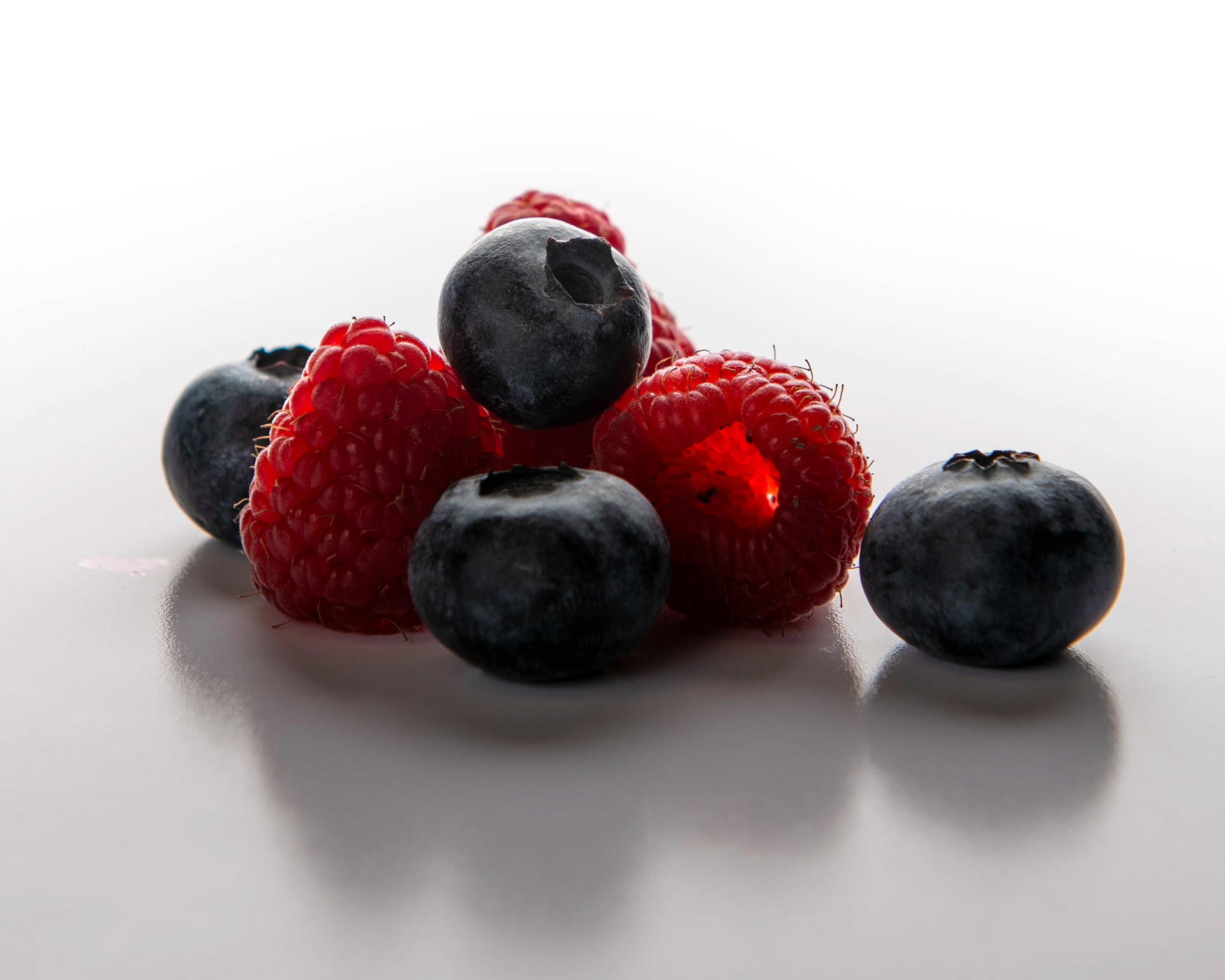 Rasberries and Blueberries