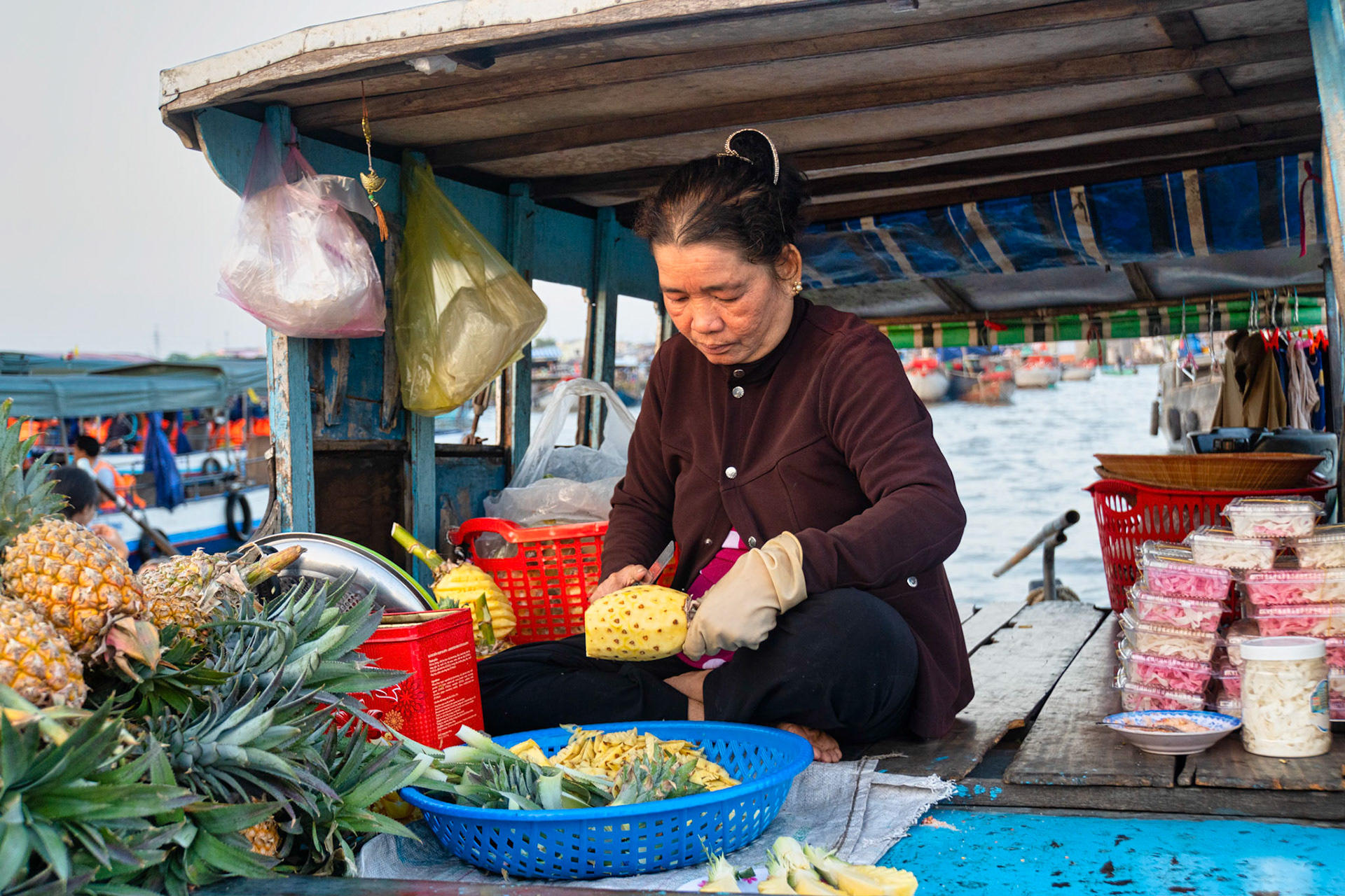 Floating Market op de Mekong River