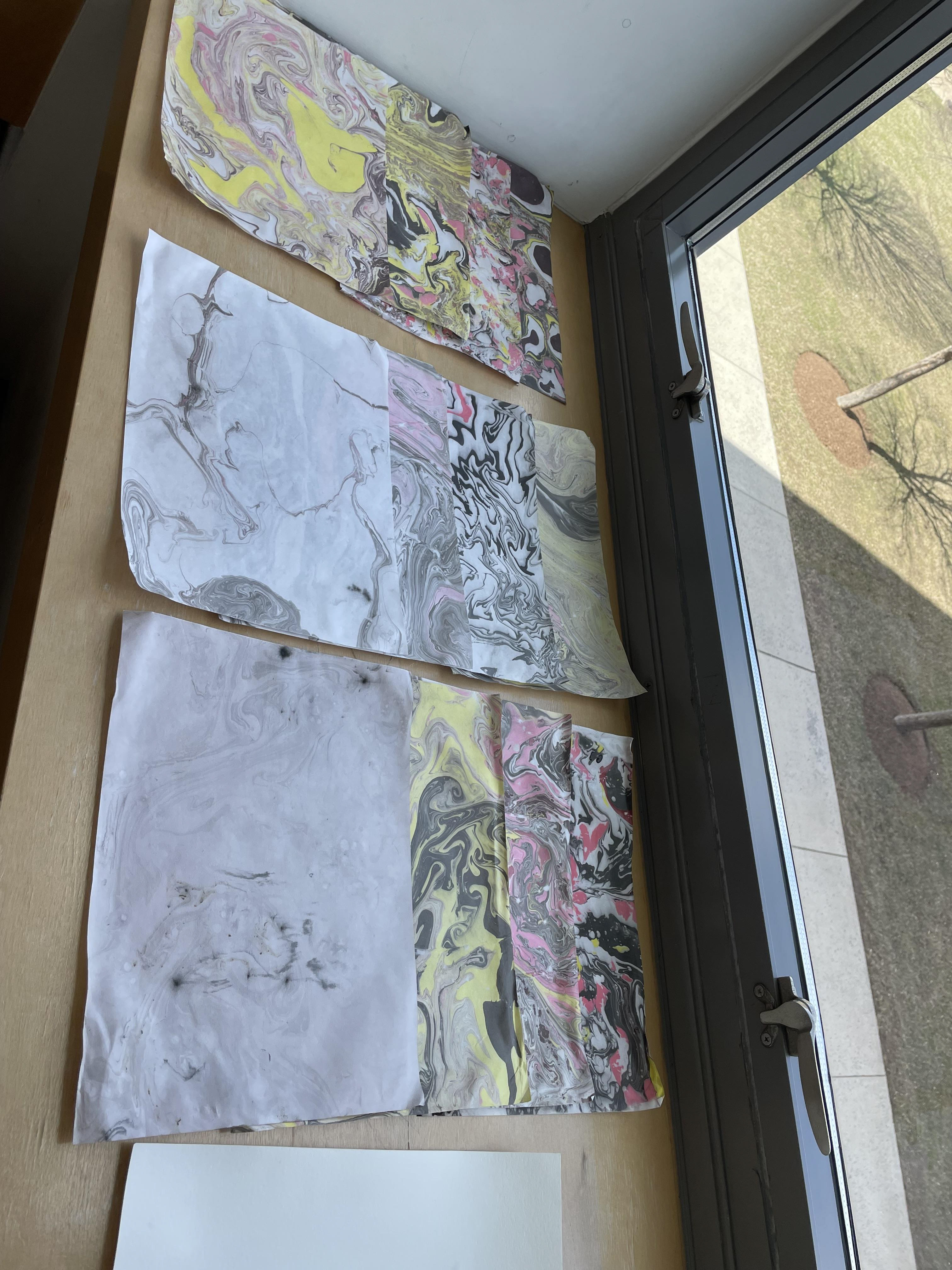 Papers drying in progress