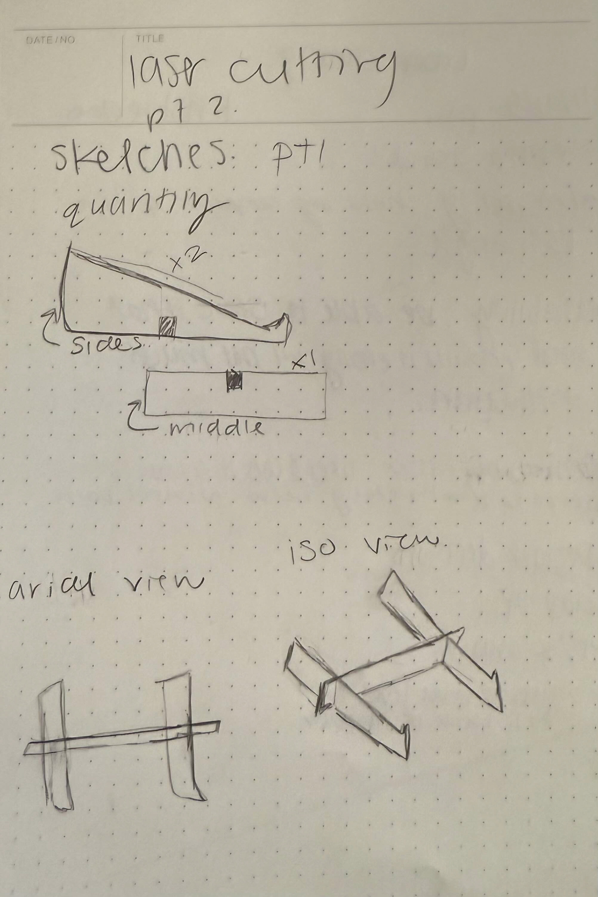 Initial Sketch for Shape and Design
