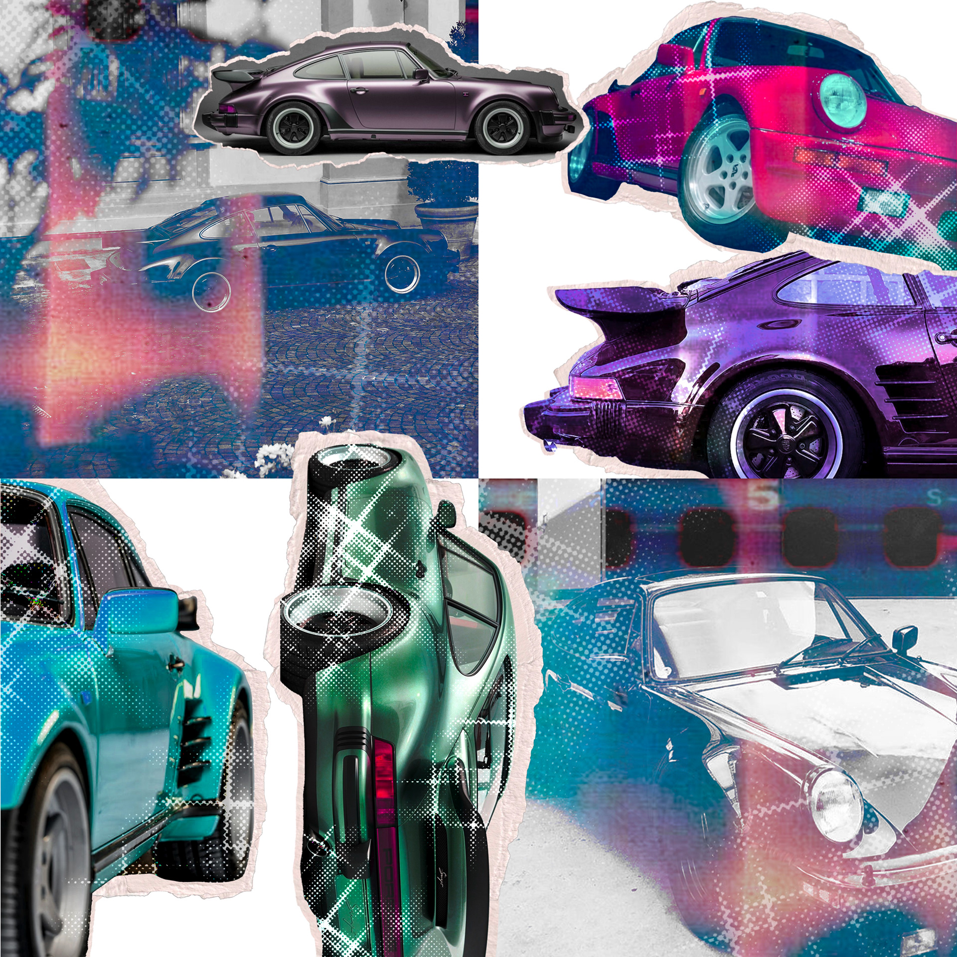 Porsche Collage Assets