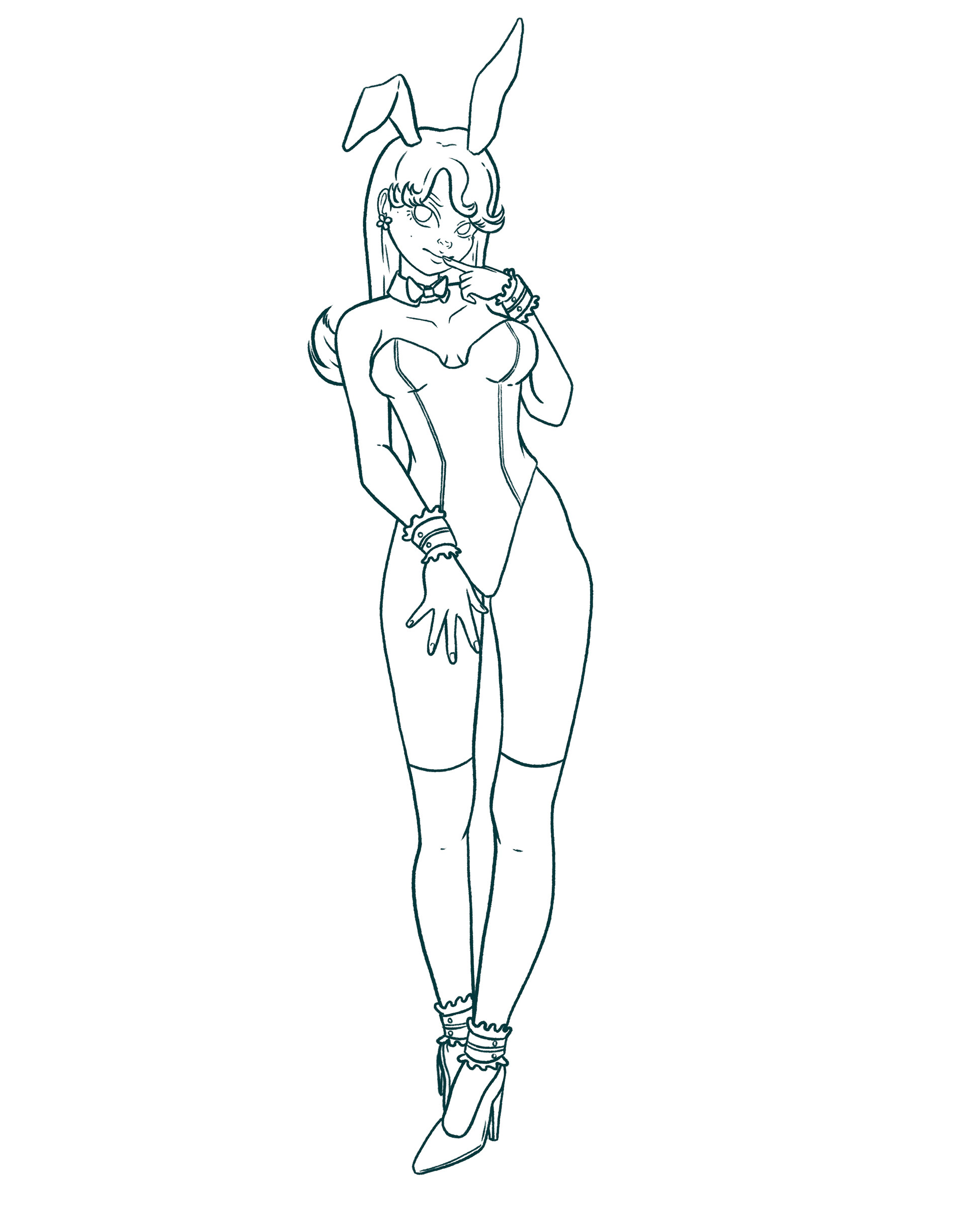Outline of Green Car Gijinka