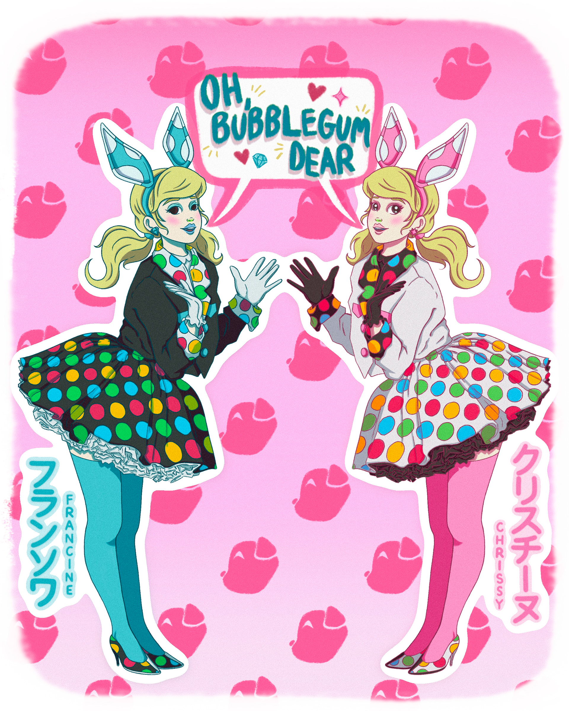 Sticker Designs with Background