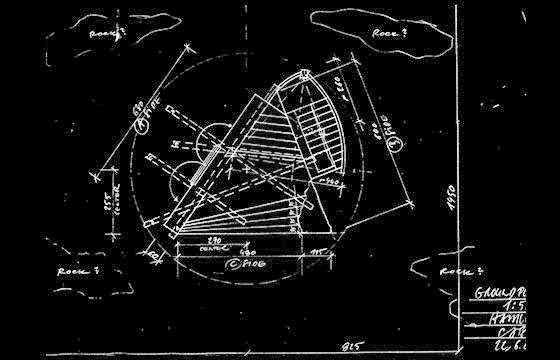 Hamlet – návrh scény (Šimon Caban), 1999