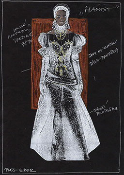 Hamlet, 1999 (návrh kostýmu)