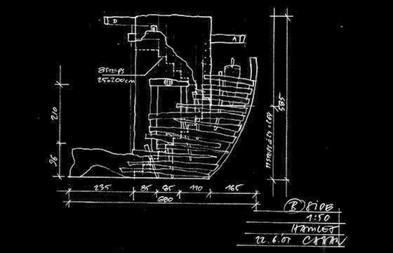 Hamlet, 1999 (návrh scény)