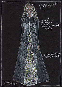 Hamlet – návrh kostýmu (Simona Rybáková), 1999