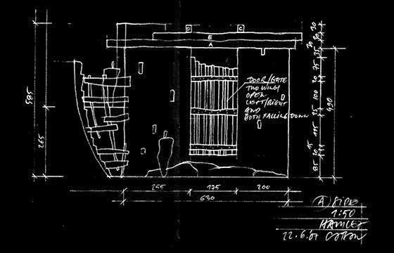 Hamlet – návrh scény (Šimon Caban), 1999