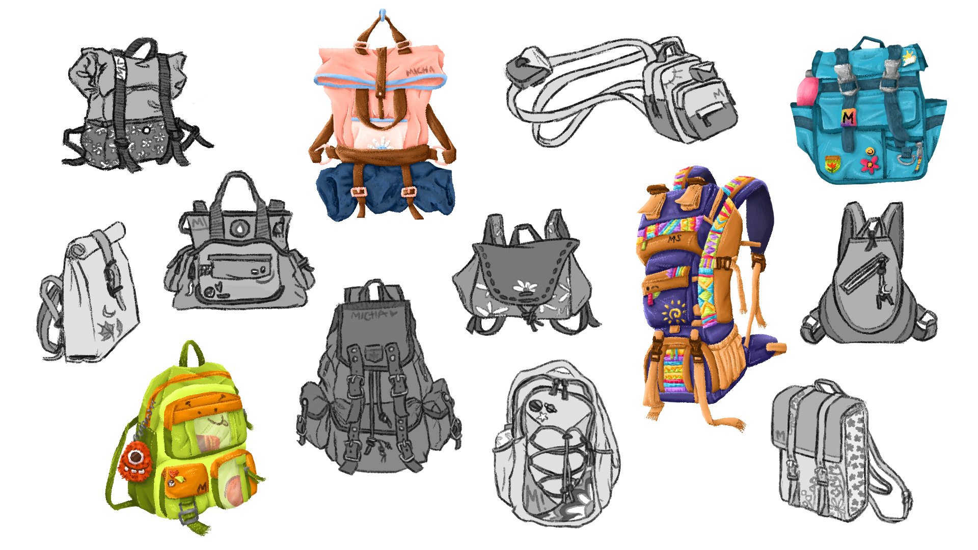 Backpack exploration - Scout girls (personal project)