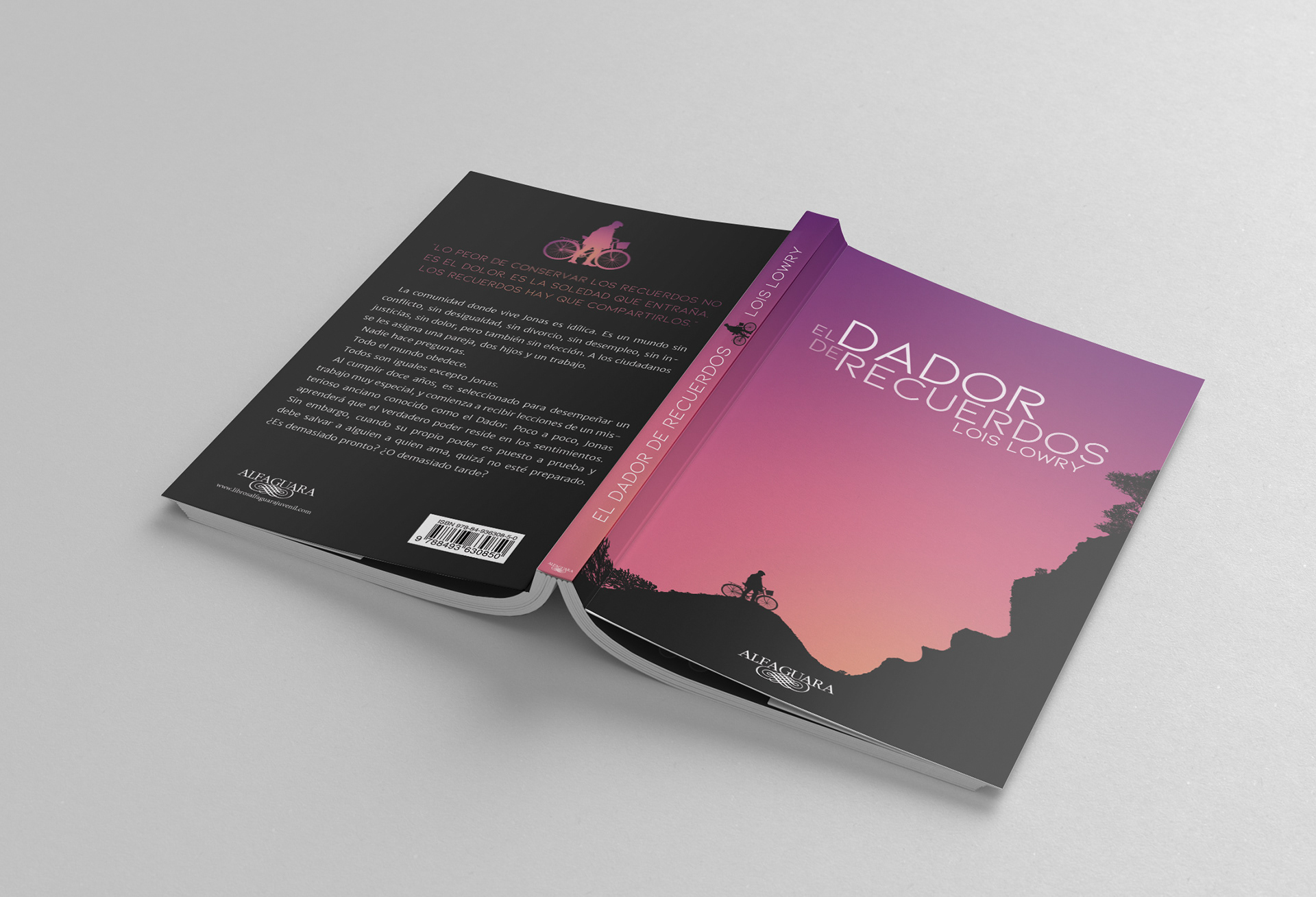 "The Giver" - Cover and back (Personal Proyect)