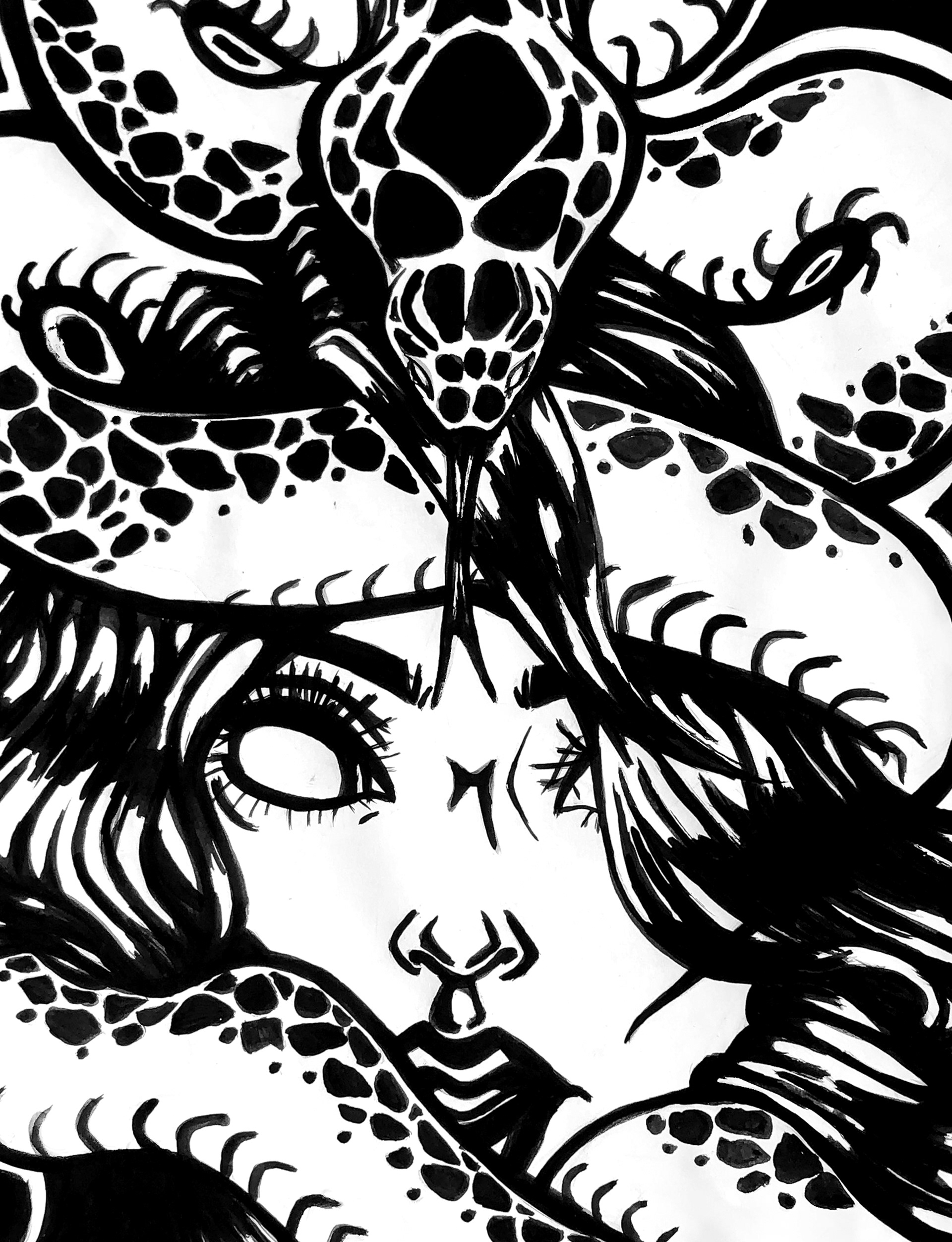 Ink on paper.