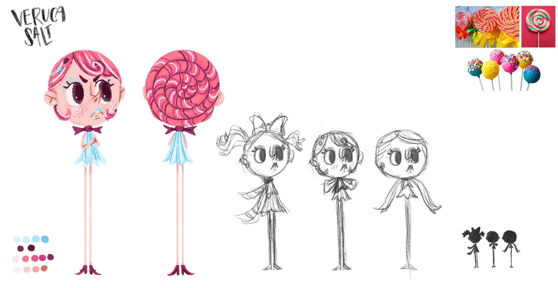 Veruca Salt character exploration - Personal project: Charlie and the Chocolate Factory