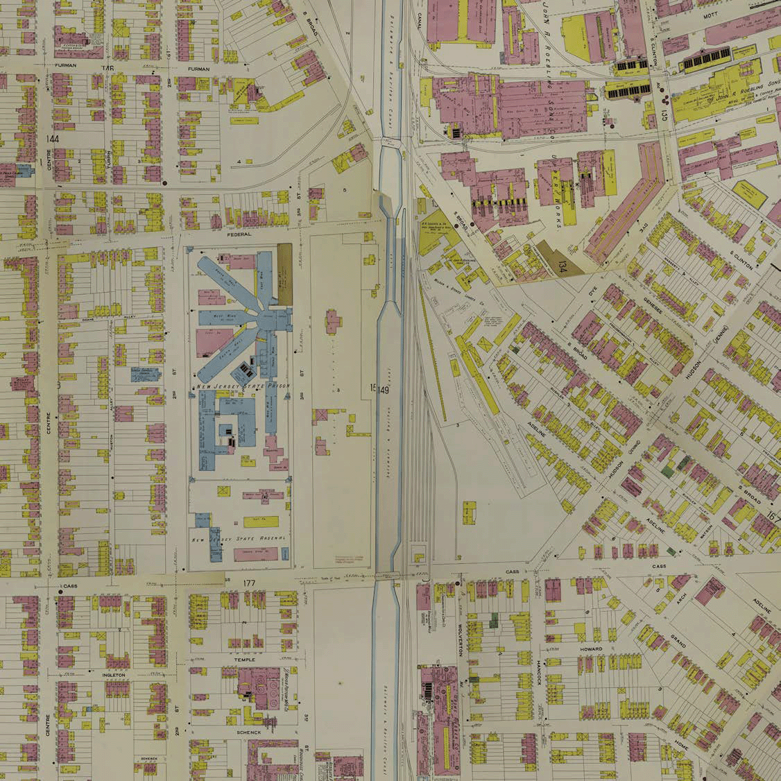 1908 Sanborn Trenton Map Collage