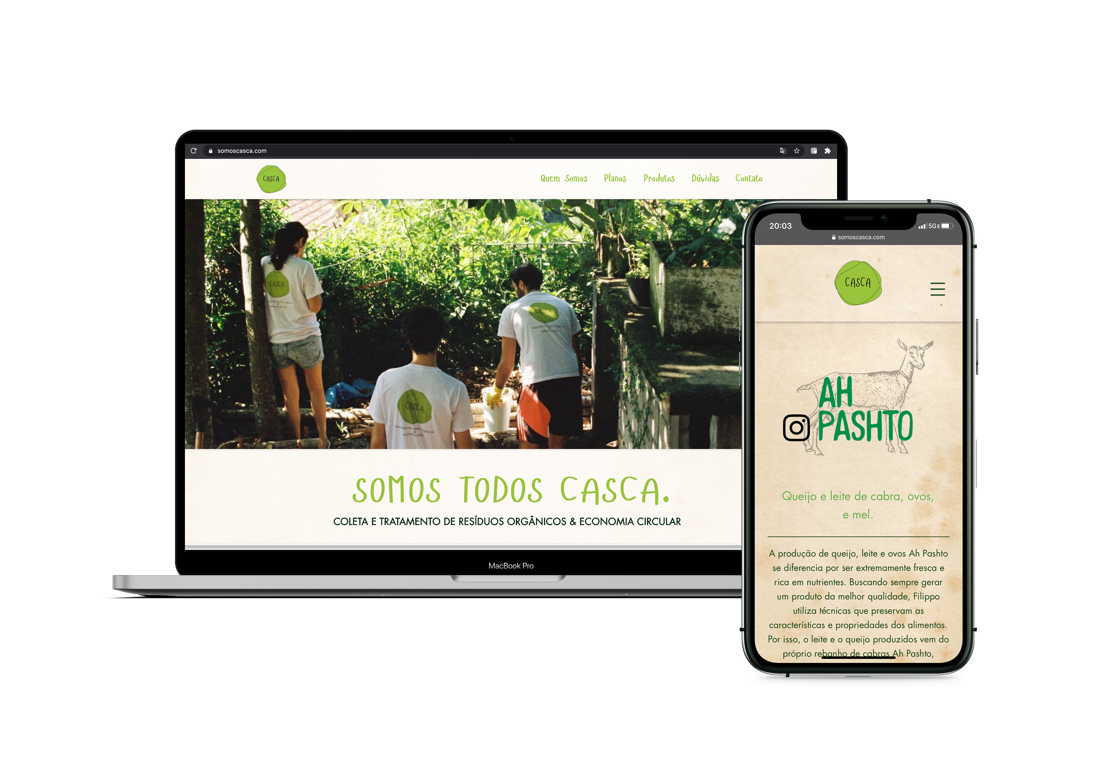 Desktop and mobile website