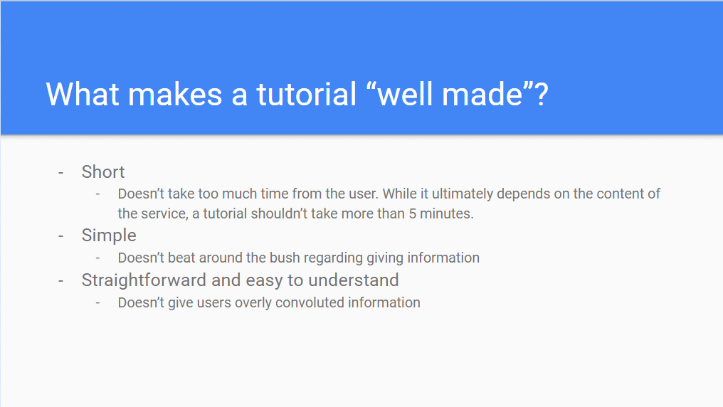 Core foundations of what makes a tutorial effective