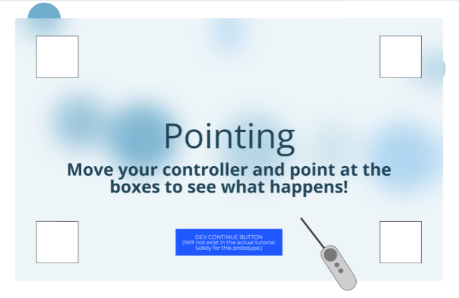 Original concept of the pointing phase