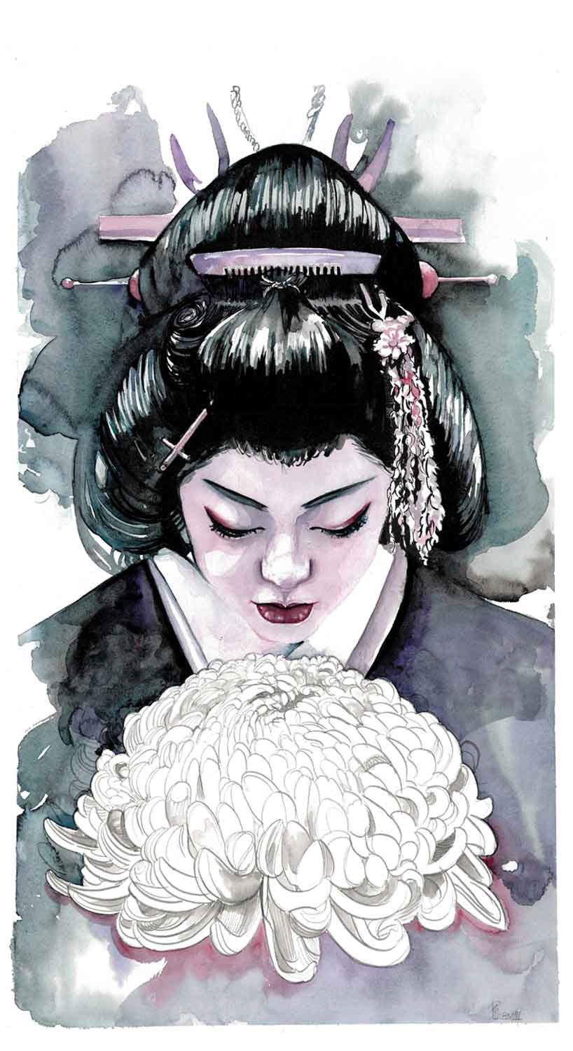  Nemmeno un granello di polvere a turbare il candore del crisantemo bianco(SPAZIO PAPEL, Uno sguardo ad Oriente, 2018)