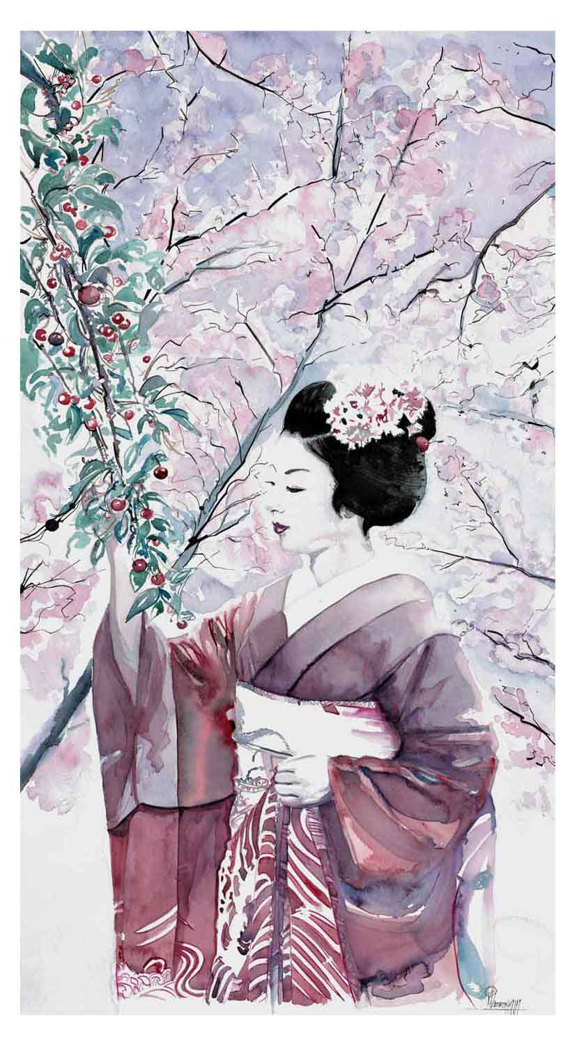 Torno a vederli, fiori di ciliegio, e sono già frutti, nella sera (SPAZIO PAPEL, Uno sguardo ad Oriente, 2018)