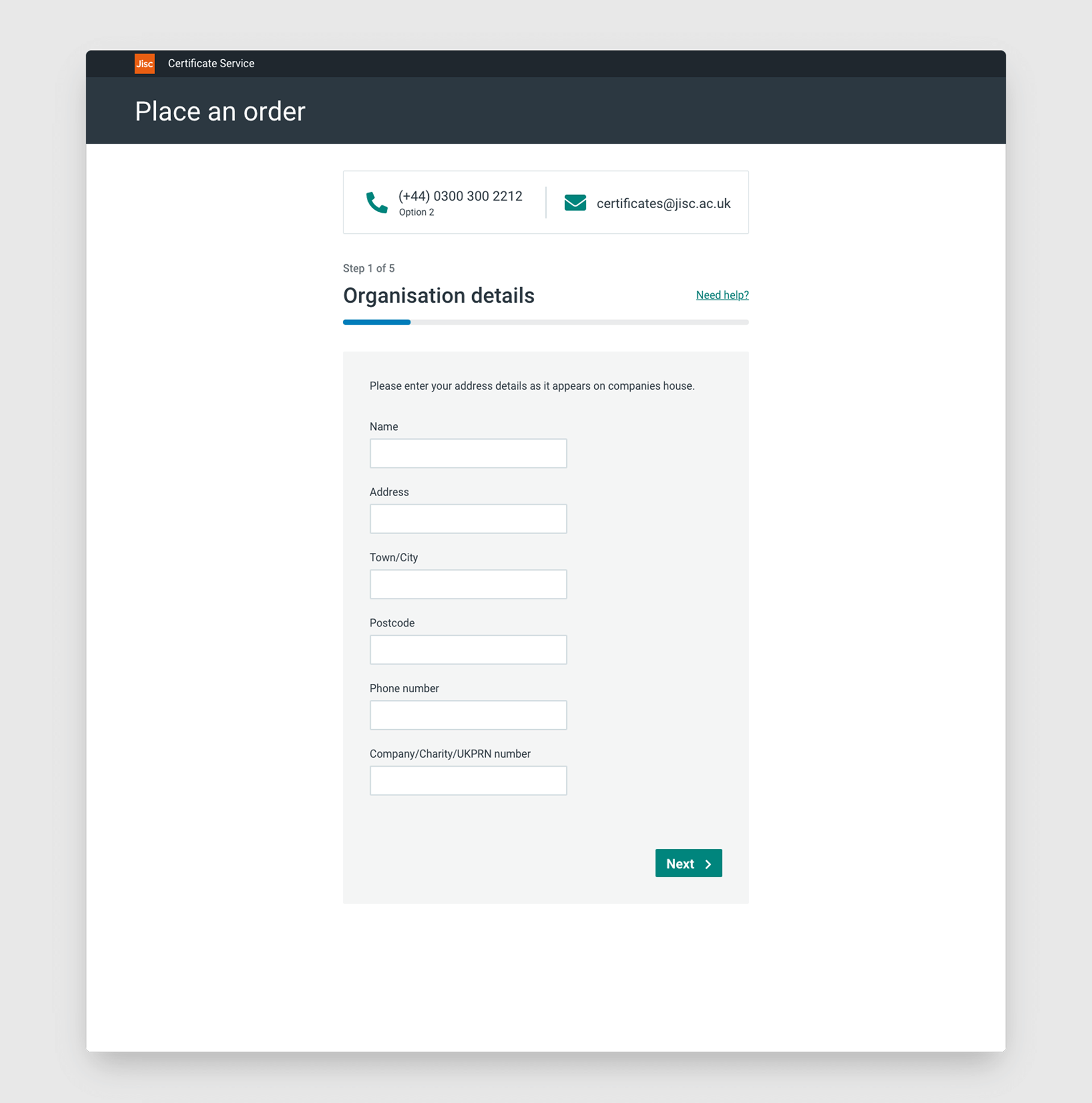 mockup of need help details