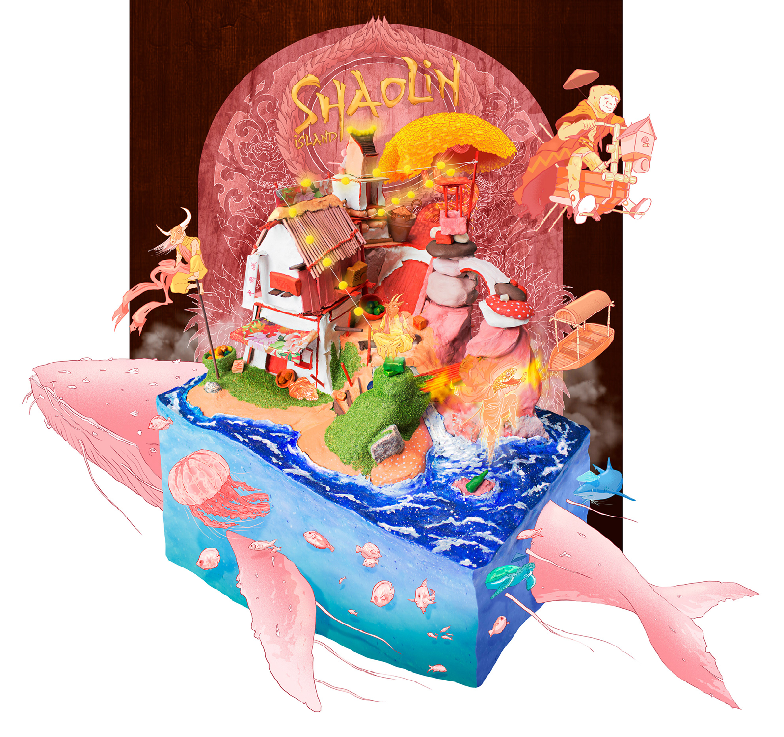 'Shaolin Island' - built a real clay island for this one!