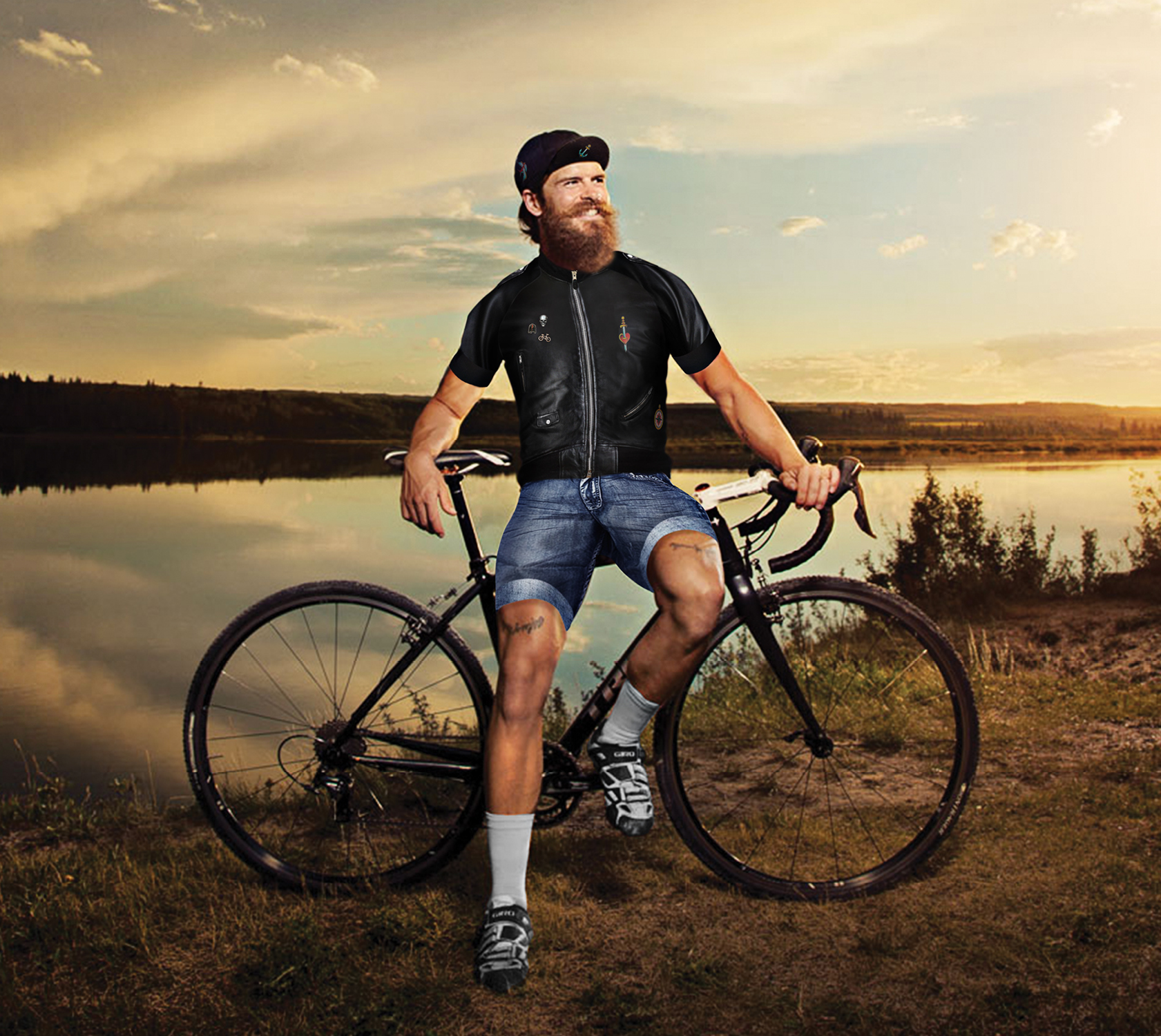 Concept visual for a rockabilly cycling outfit