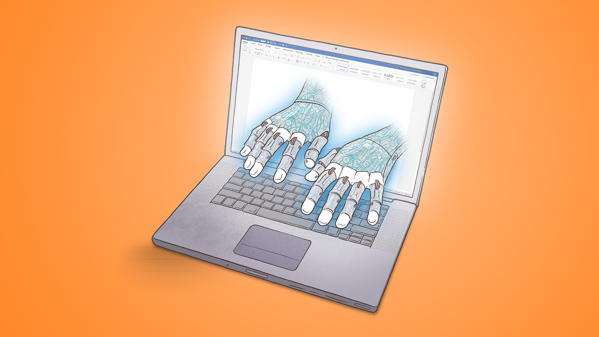 Artificial Intelligence in Copywriting - visual for an invitation