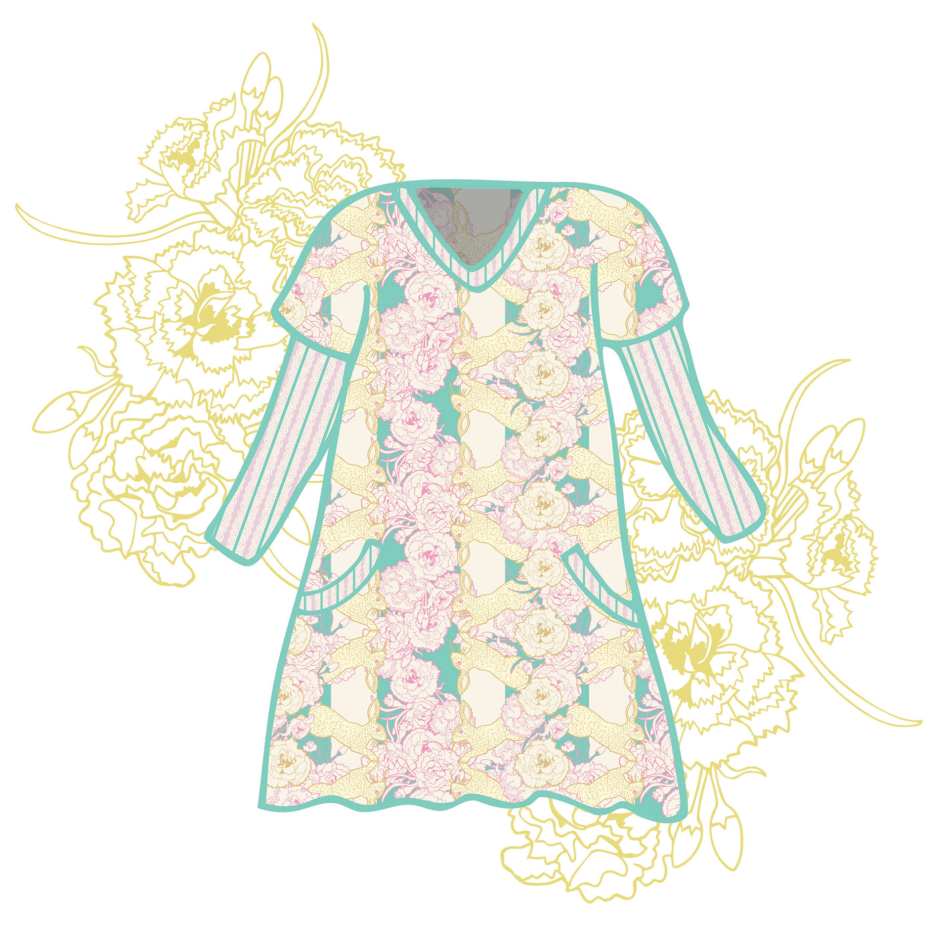 Carnations Gratitude Kids Dress