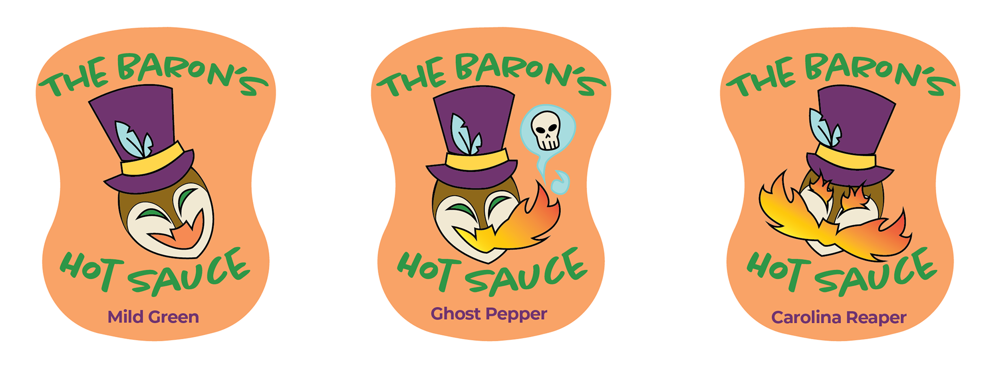 The Baron's Hot Sauce Label