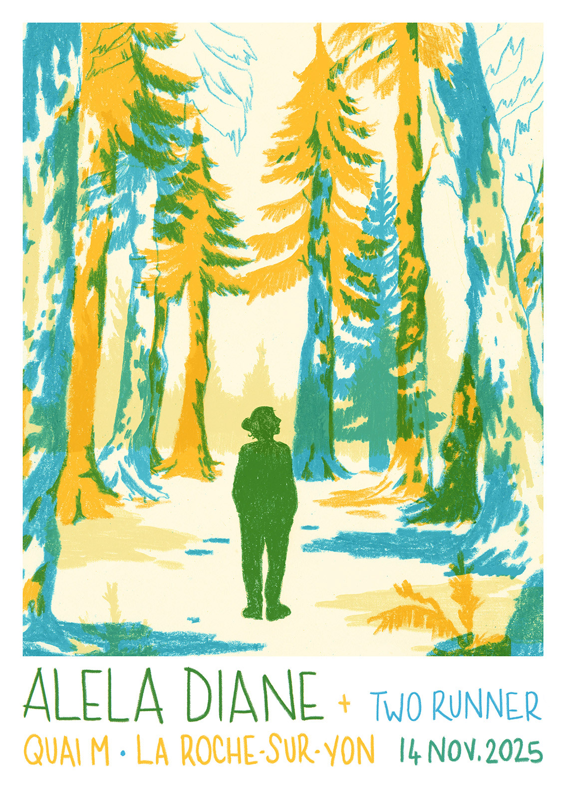 COMMERCIAL • Alela Diane gig poster for Quai M • 2025