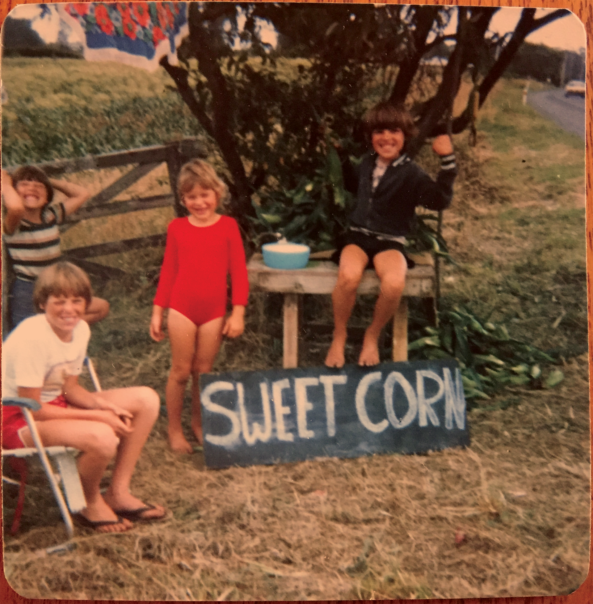 That 1980's childhood... leotards are normal clothes. Me and my three older bros, Malcolm, Jamie + Lawrence. 