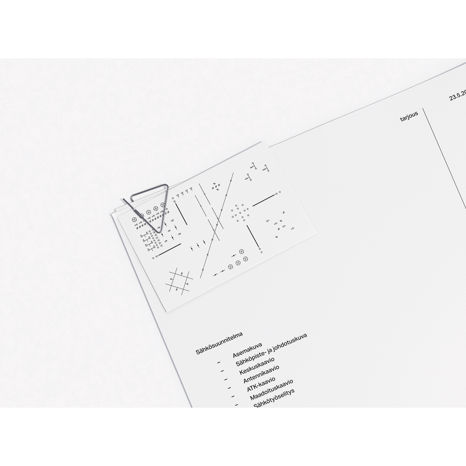 Stationery and a business card for a construction company