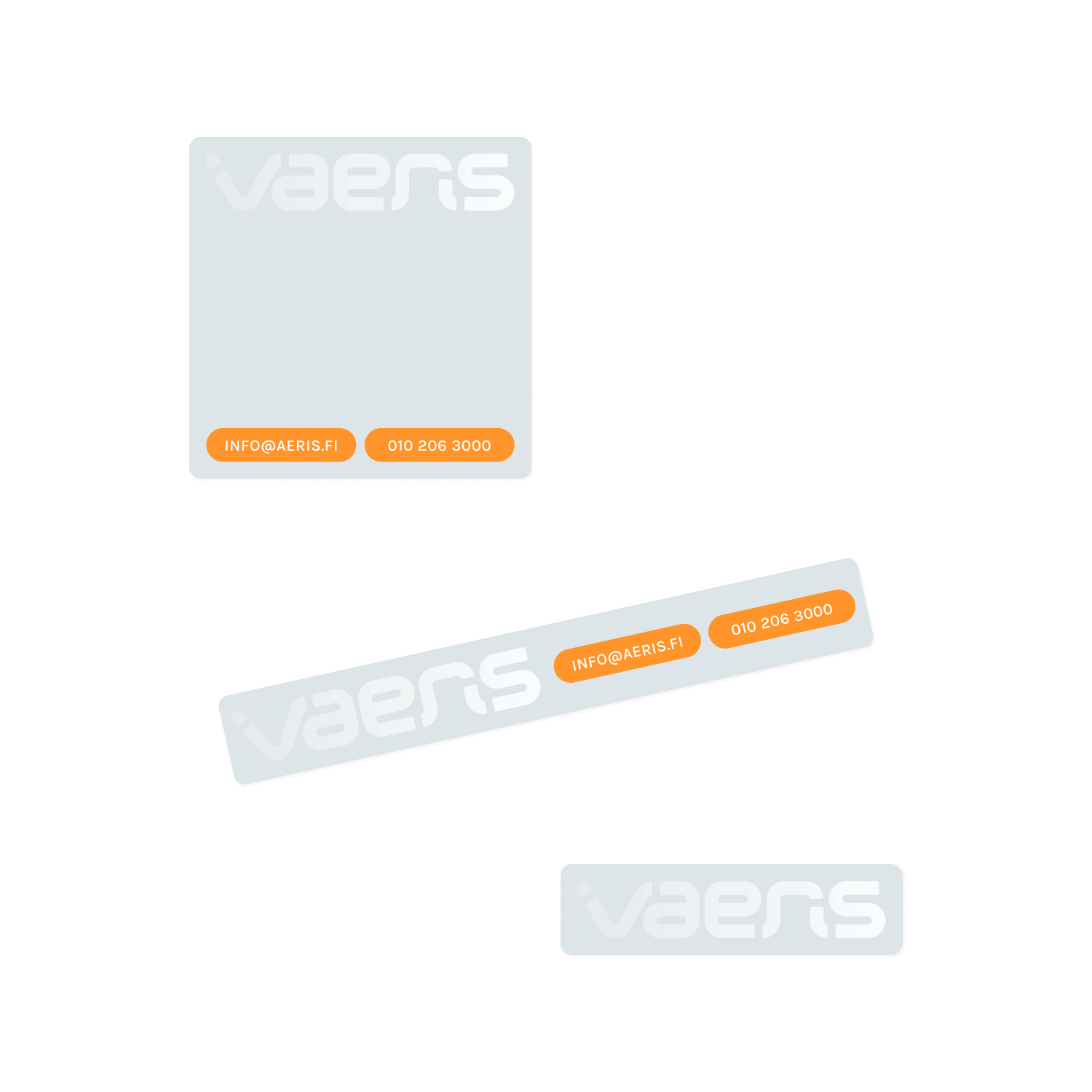 Stickers for a ventilation service