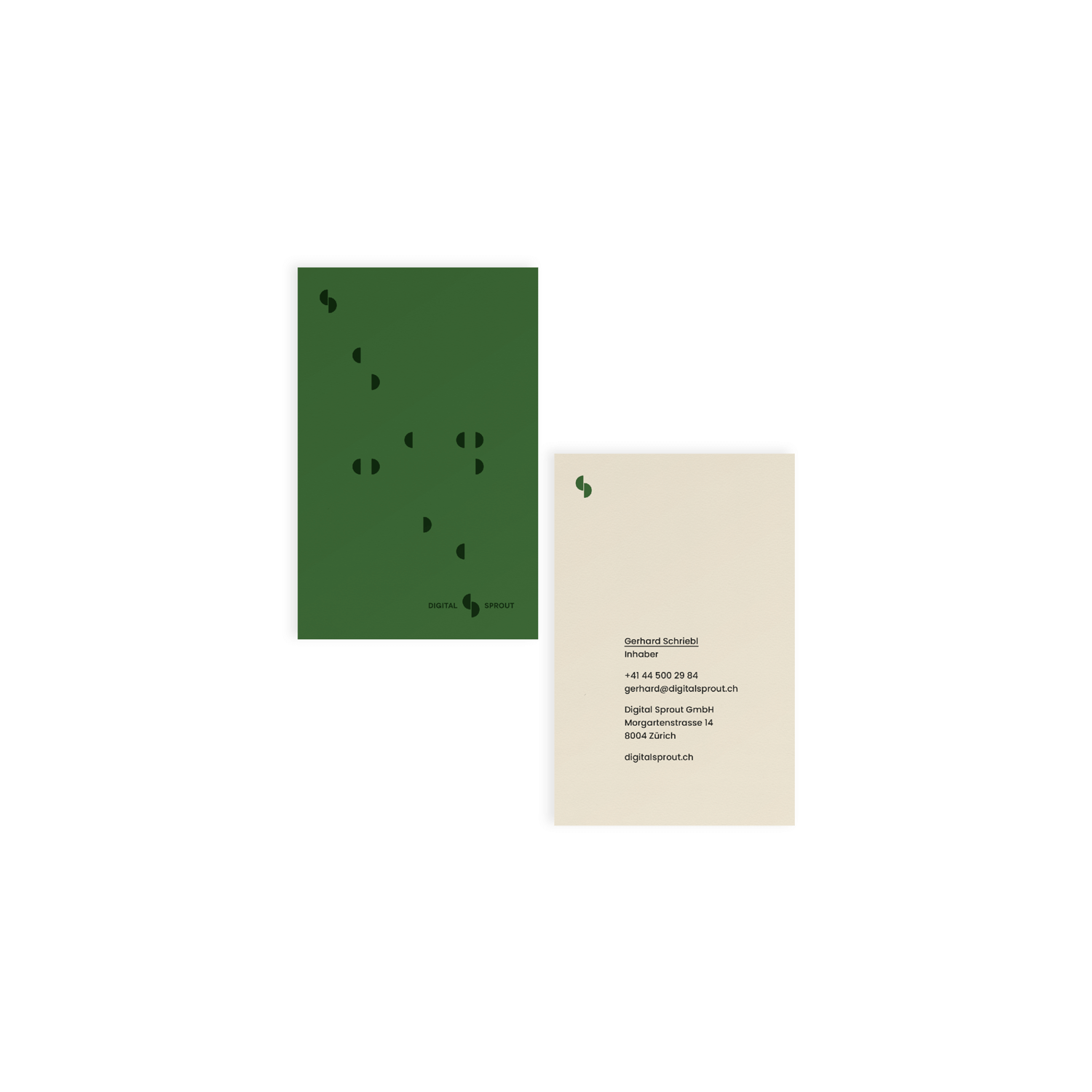 Business cards for a digital agency