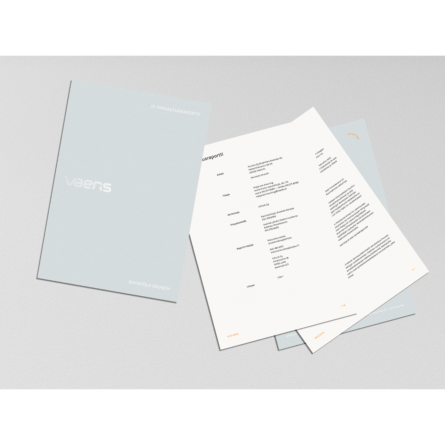 Stationery for a ventilation service