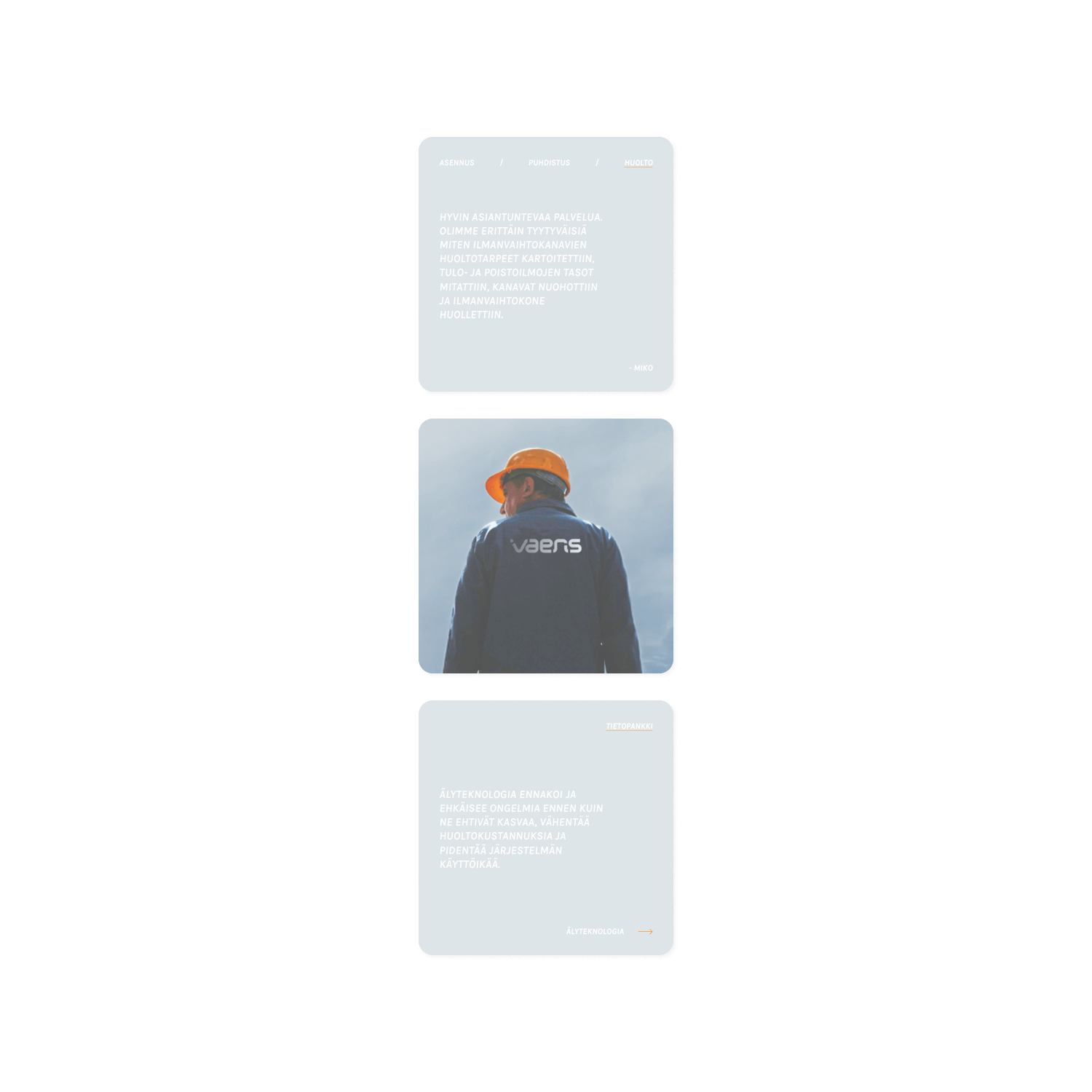 Social media posts for a ventilation service