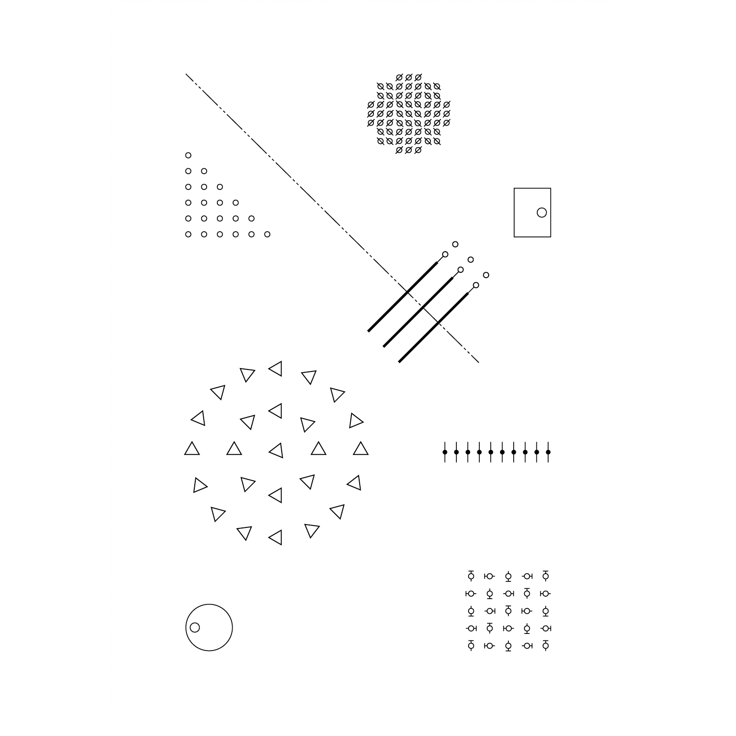 Building symbol illustrations for a construction company