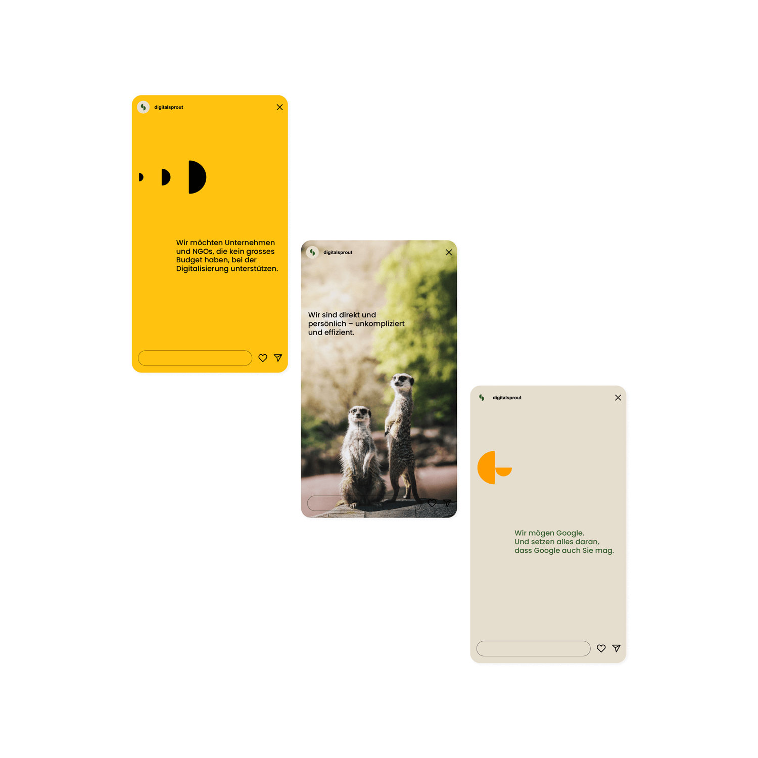 Social media posts for a digital agency